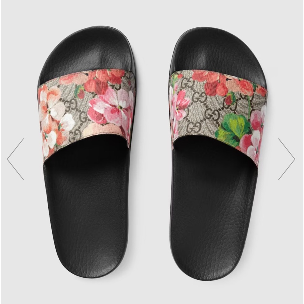 Gucci GG Blooms Supreme Floral Slide Sandals